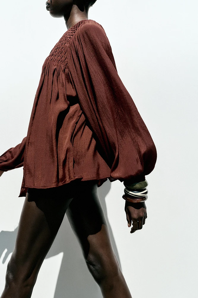 BLOUSE FLUIDE FRONCES