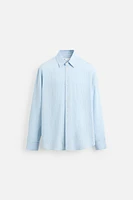 STRIPED VISCOSE BLEND SHIRT