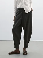 Pantalon bouffant avec boucle dans le bas