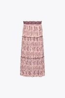 PRINTED MIDI SKIRT