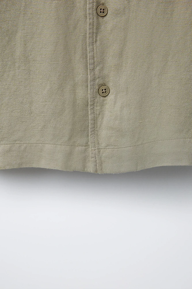 FLOWY LINEN BLEND SHIRT