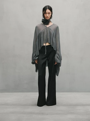 Flowing shirt with ruffle details - Studio