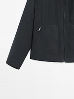 100% linen zip-up jacket