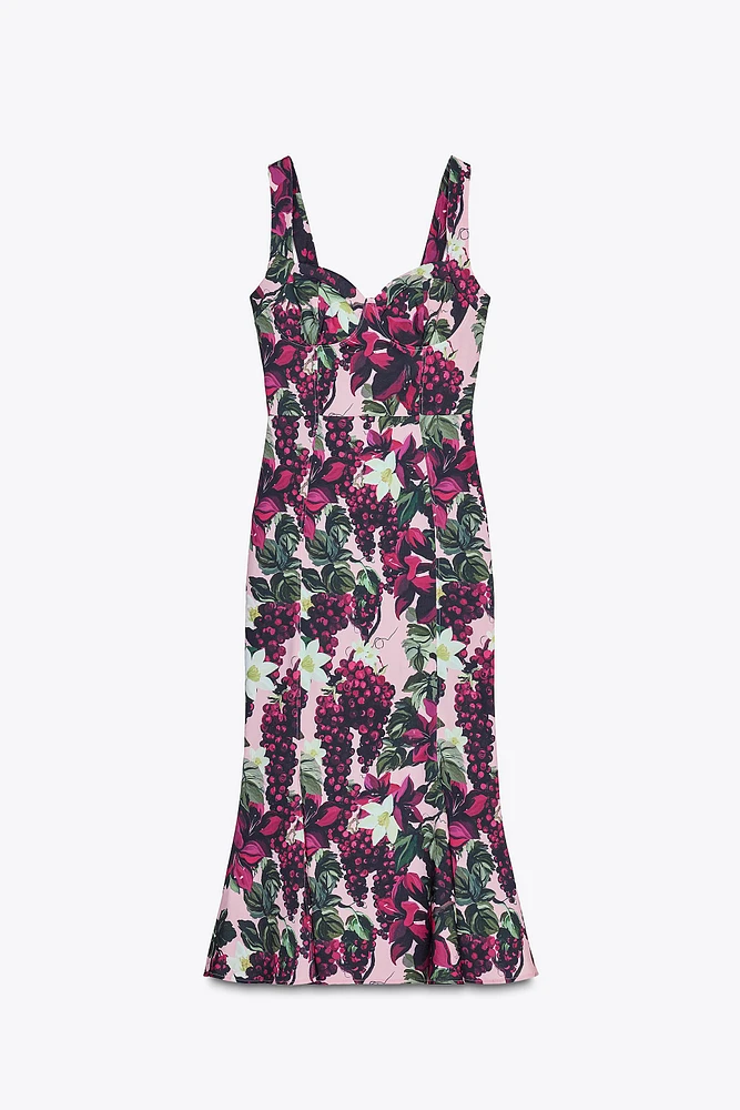 ROBE FLEURS GODETS