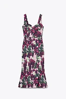GODET FLORAL DRESS