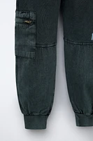 WASHED EFFECT JOGGER PANTS