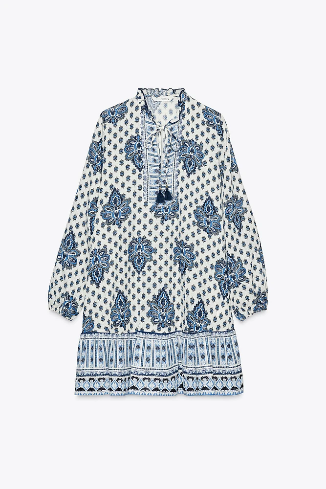 PRINTED MINI DRESS