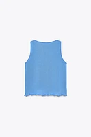 RUFFLED KNIT TOP