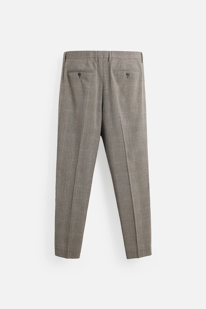 PANTALON DE COSTUME À CARREAUX