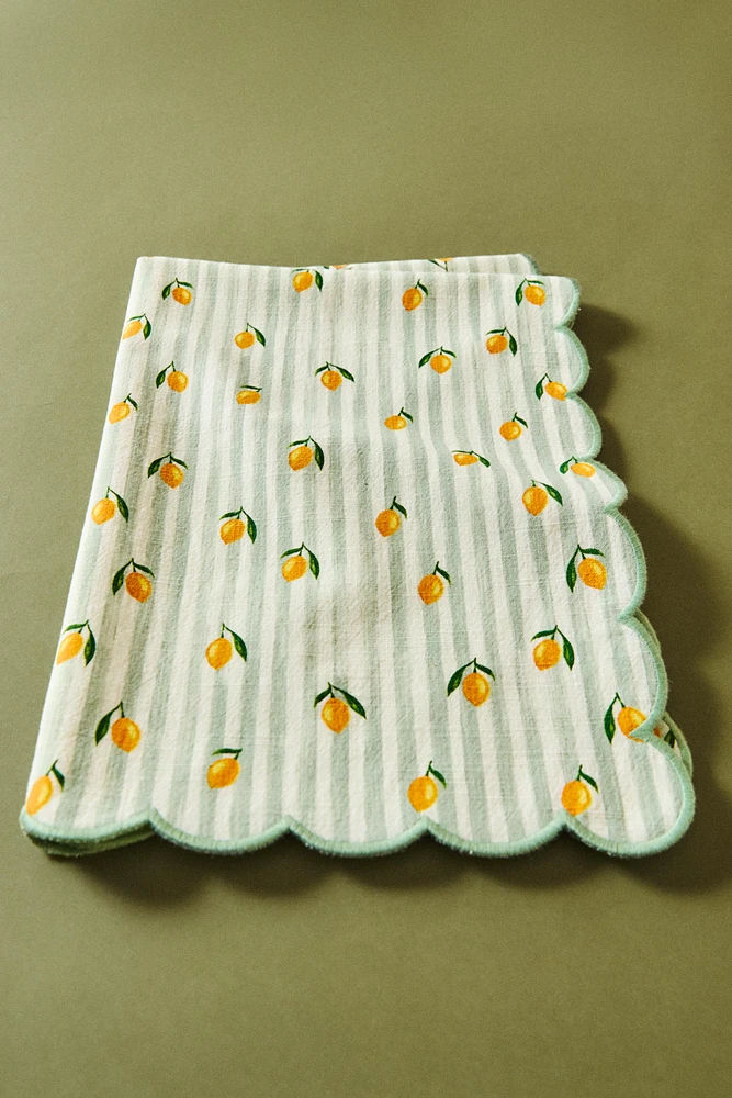 TORCHON CUISINE COTON CITRONS