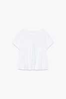 LINEN T-SHIRT WITH POCKET