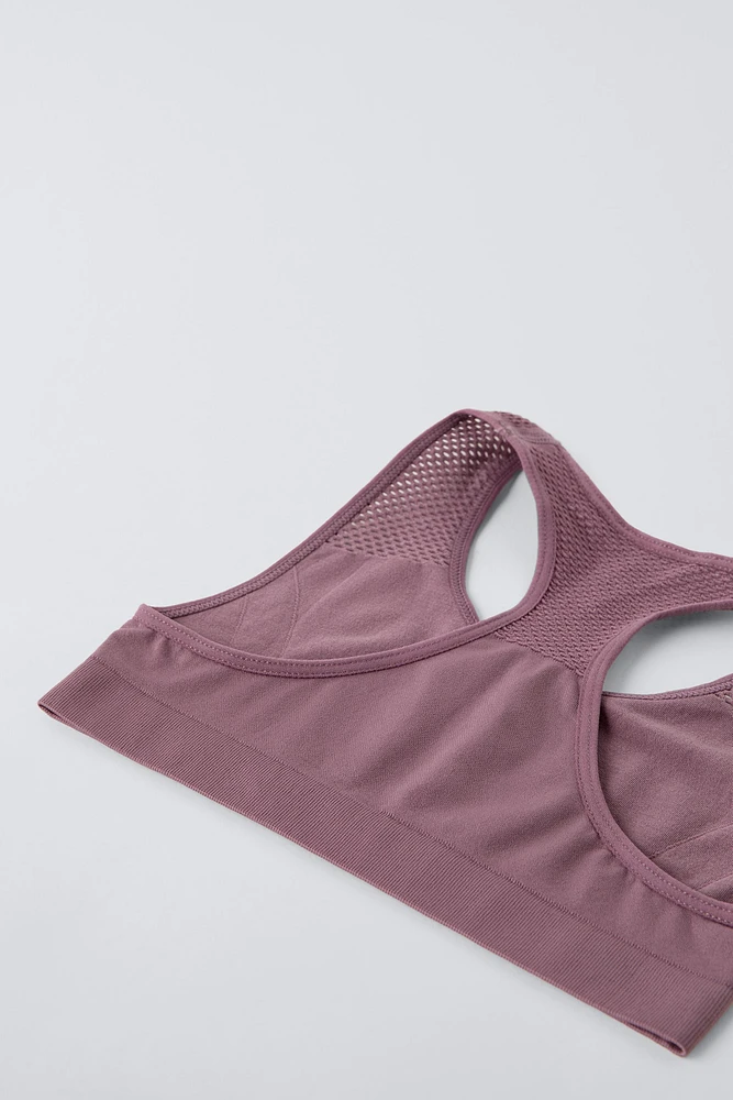 8-14 YEARS/ TWO-PACK OF SEAMLESS ATHLETIC BRALETTES