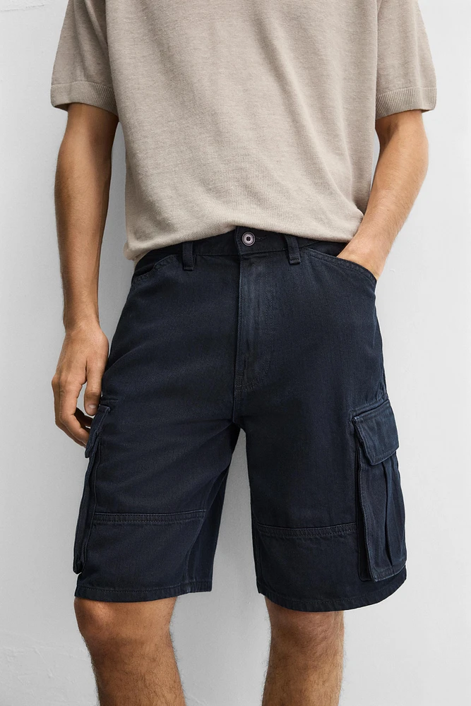 BERMUDA CARGO EN COTON - LYOCELL