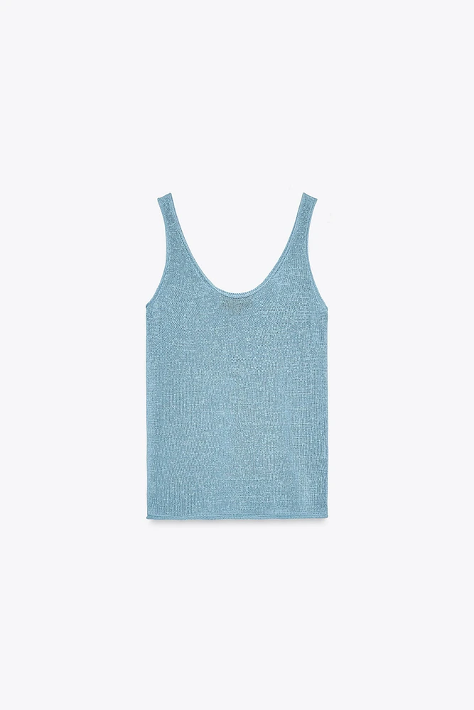 LINEN KNIT TOP