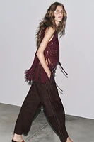 GILET MACRAMÉ FRANGES