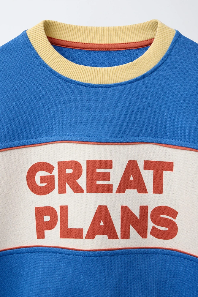 TEXT PRINT SWEATSHIRT