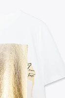 METALLIC PRINT T-SHIRT
