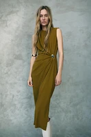 DRAPED MIDI DRESS