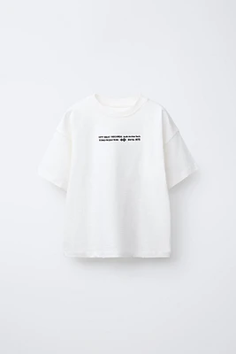 EMBROIDERED TEXT T-SHIRT