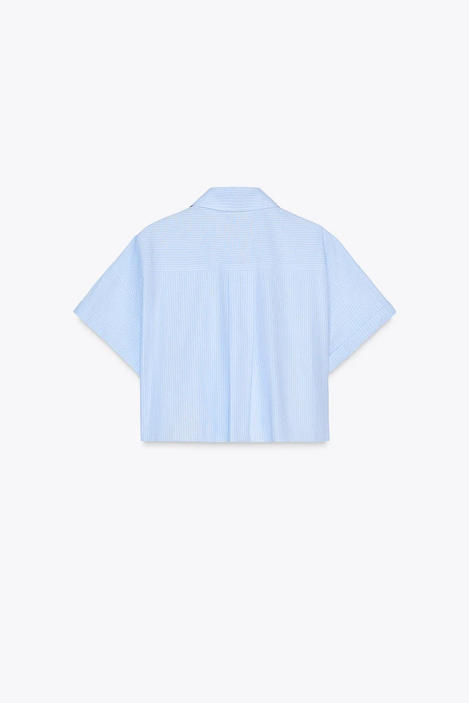 CHEMISE COURTE EN POPELINE