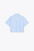 CHEMISE COURTE EN POPELINE