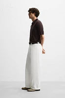 POLO EN MAILLE SOIE ET LIN