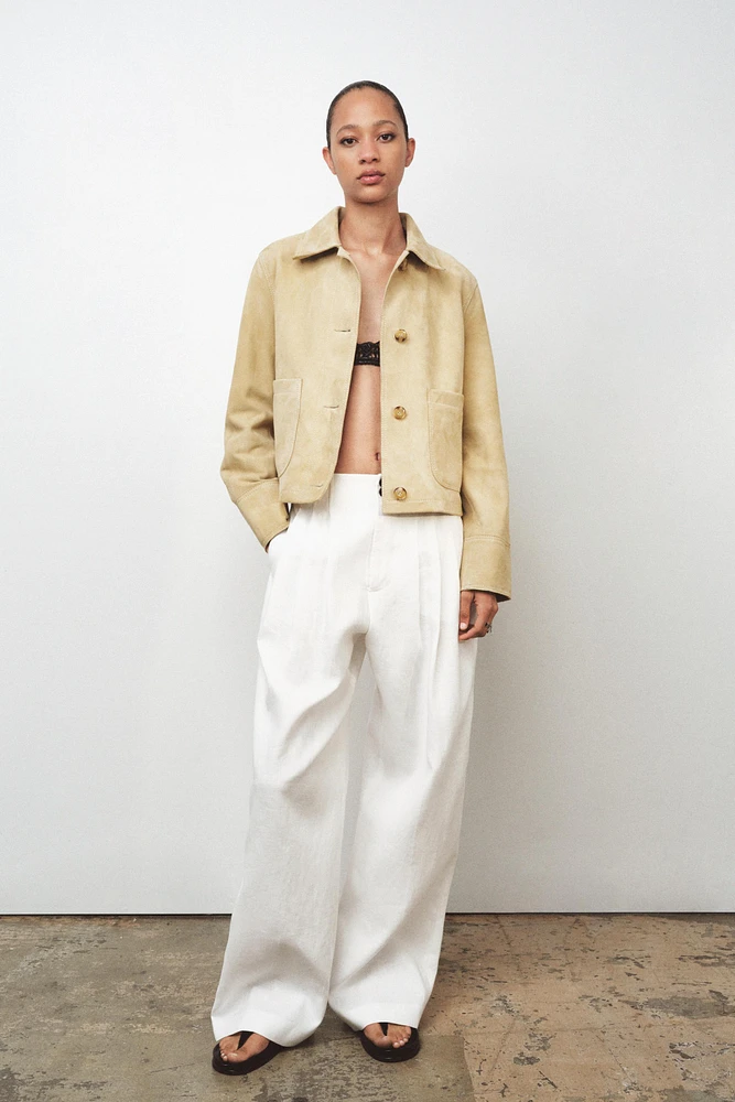 VESTE EN CUIR DAIM 100 % ZW COLLECTION LIMITED EDITION