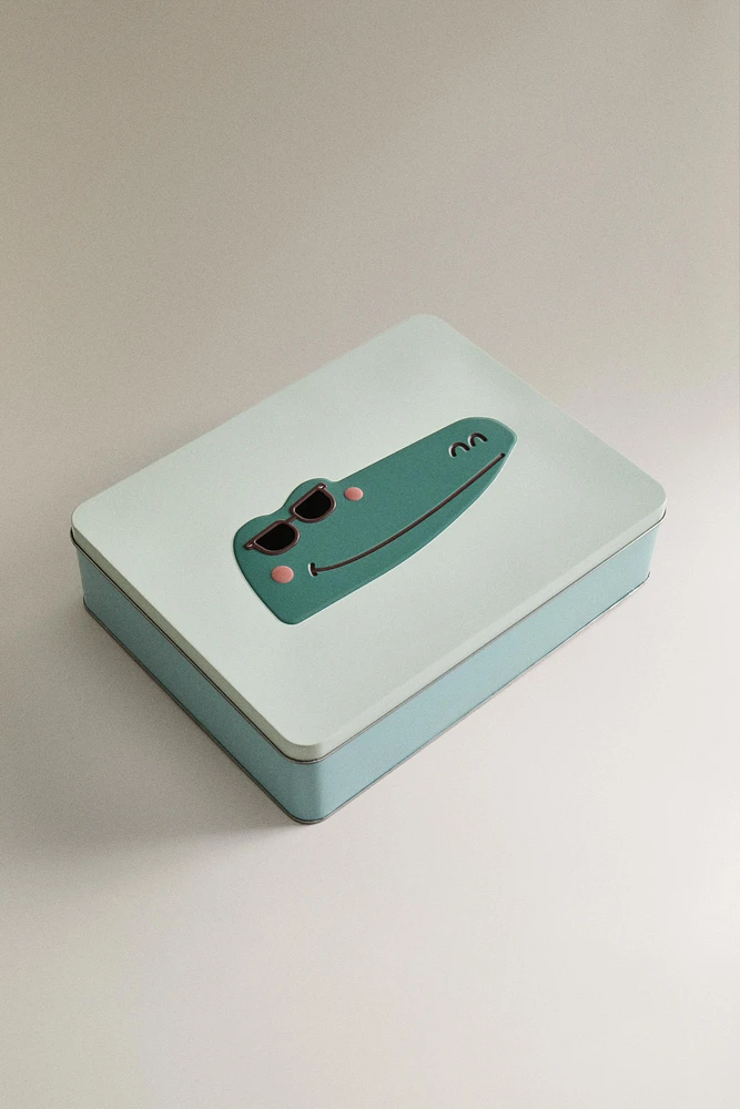 BOÎTE DE RANGEMENT MÉTAL CROCODILE