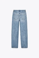 ZW COLLECTION HIGH-WAISTED STRAIGHT LEG JEANS