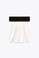 ROBE BUSTIER EN MATIÈRES VARIÉES