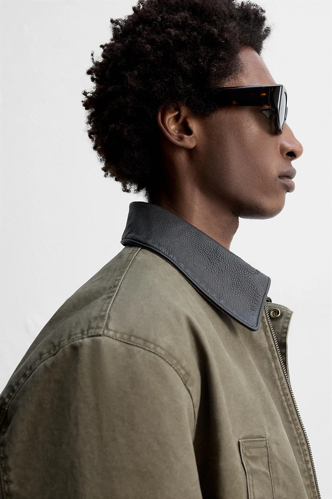 WASHED CONTRAST JACKET