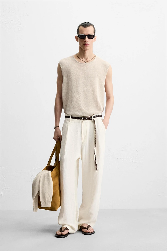LINEN KNIT T-SHIRT