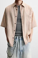 STRIPED FLOWY SHIRT