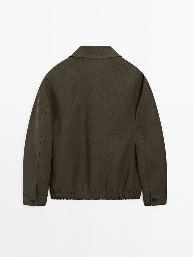 100% linen overshirt