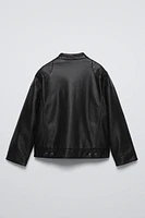 FAUX LEATHER BIKER JACKET