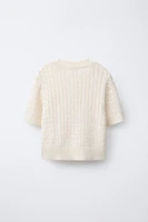 CABLE KNIT SWEATER