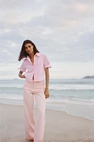 POPLIN SHIRT WITH TIES