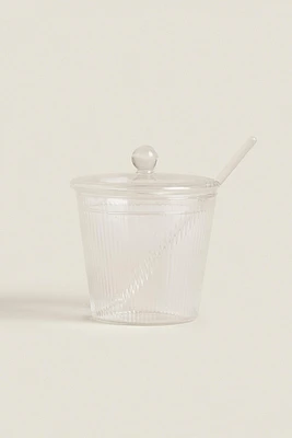 BOROSILICATE GLASS SUGAR BOWL