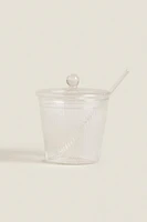 BOROSILICATE GLASS SUGAR BOWL