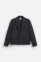 BOUTONNÉ TEXTURED SUIT JACKET