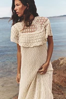 ROBE LONGUE EN MAILLE POINTELLE