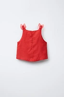TOP DÉTAIL ORGANZA 100 % LIN