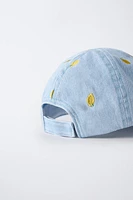 CASQUETTE EN DENIM CITRONS BRODÉS