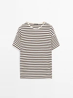 T-shirt à rayures 100 % coton