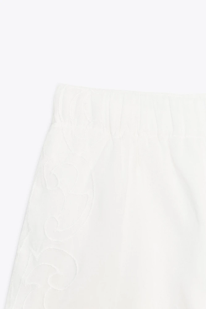 SHORT PYJAMA FLEURS BRODÉES