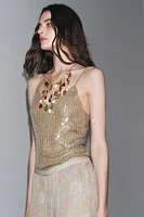 SEQUIN KNIT TOP