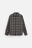 RELAXED FIT PLAID SHIRT