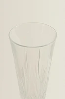FLÛTE VERRE CRISTALLIN TAILLÉ