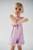 RUFFLED PRINT JUMPSUIT