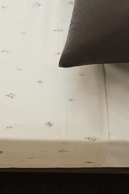 FLORAL PRINT FLAT SHEET